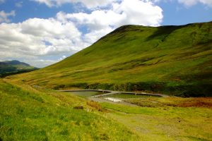 Two treatment ponds at Force Crag mine, near Keswick, Cumbria