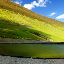 Treatment pond at Force Crag mine, near Keswick, Cumbria