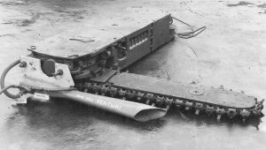 Coal cutter on the ground