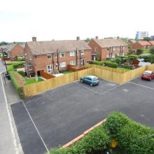 Image of works completed to reinstate the gardens after a mineshaft collapse