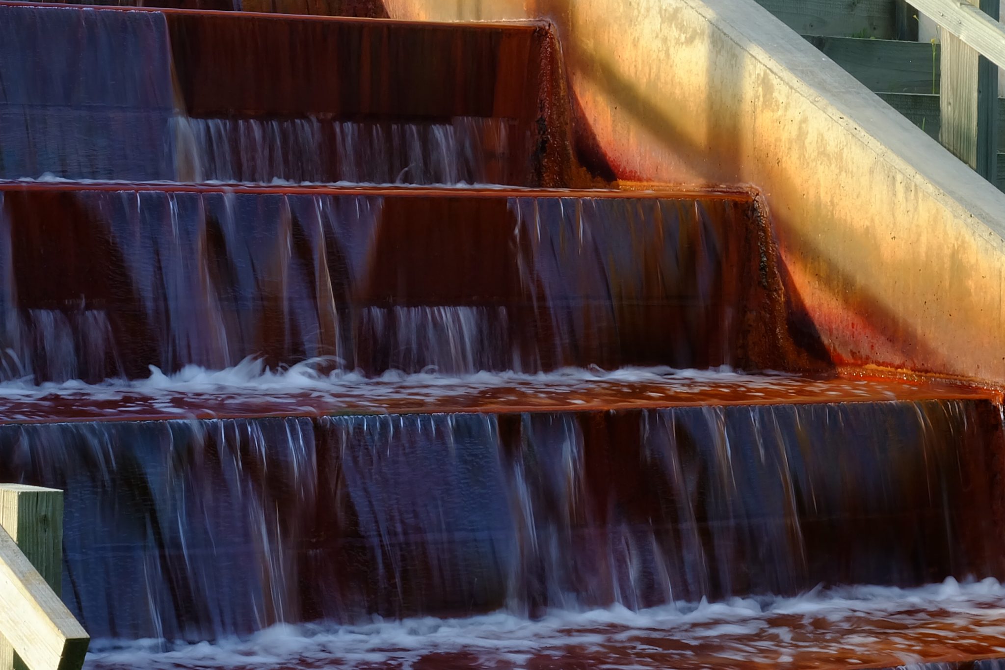 AWinning mine water treatment scheme cascade