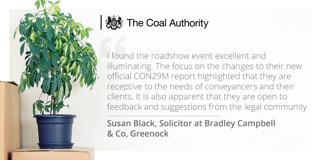 Testimonial about the Coal Authority roadshow event