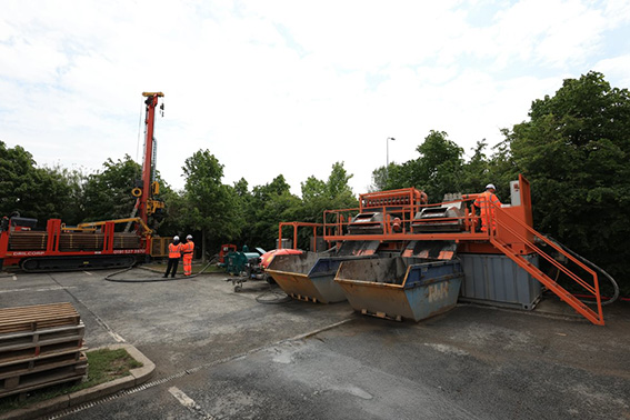 Construction of the Living Lab, Gateshead, that will further enable mine water heat research and development