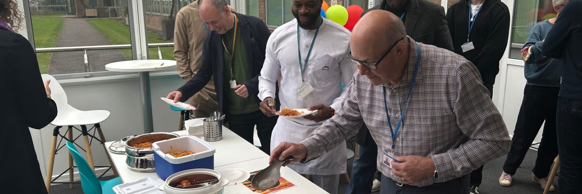 Colleagues at our Jollof Rice event